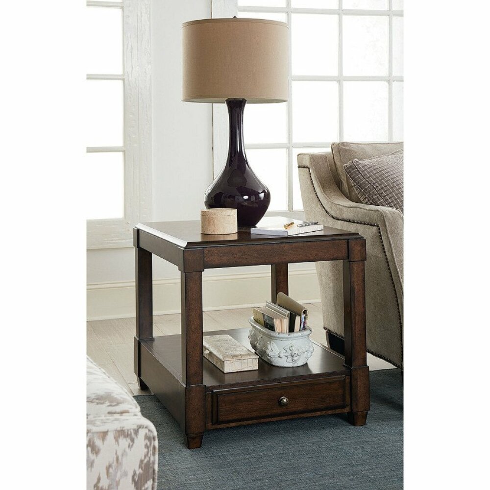 Halsey Rectangular Drawer End Table