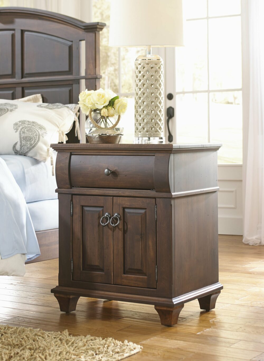Reminisce 1 Drawer 2 Door Nightstand