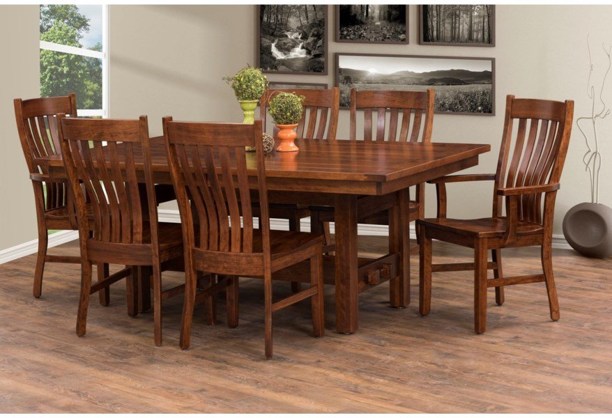 Sutter Mills 1 Leaf Trestle Table - Image 2