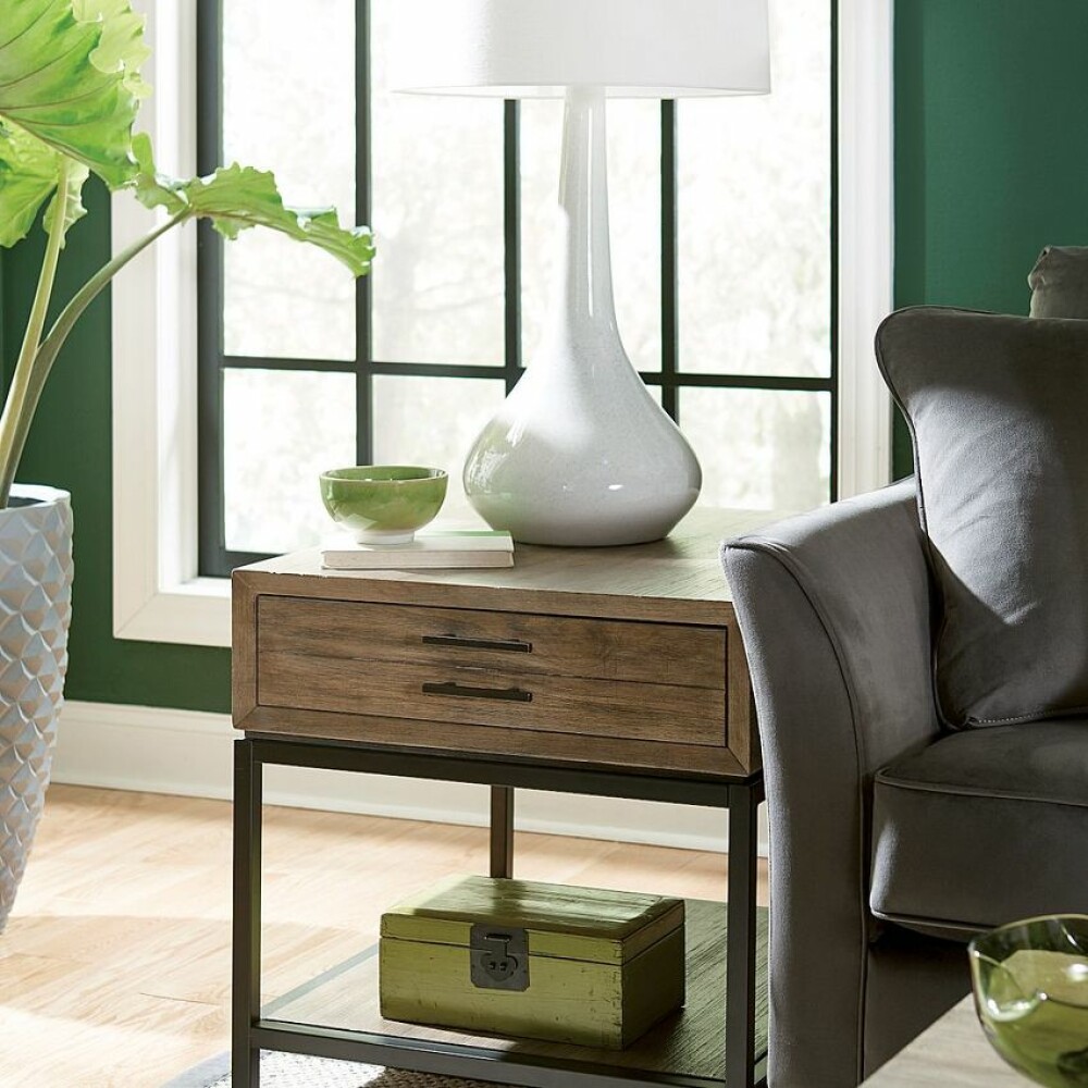 Jefferson Brown Rectangular Drawer End Table - Image 2