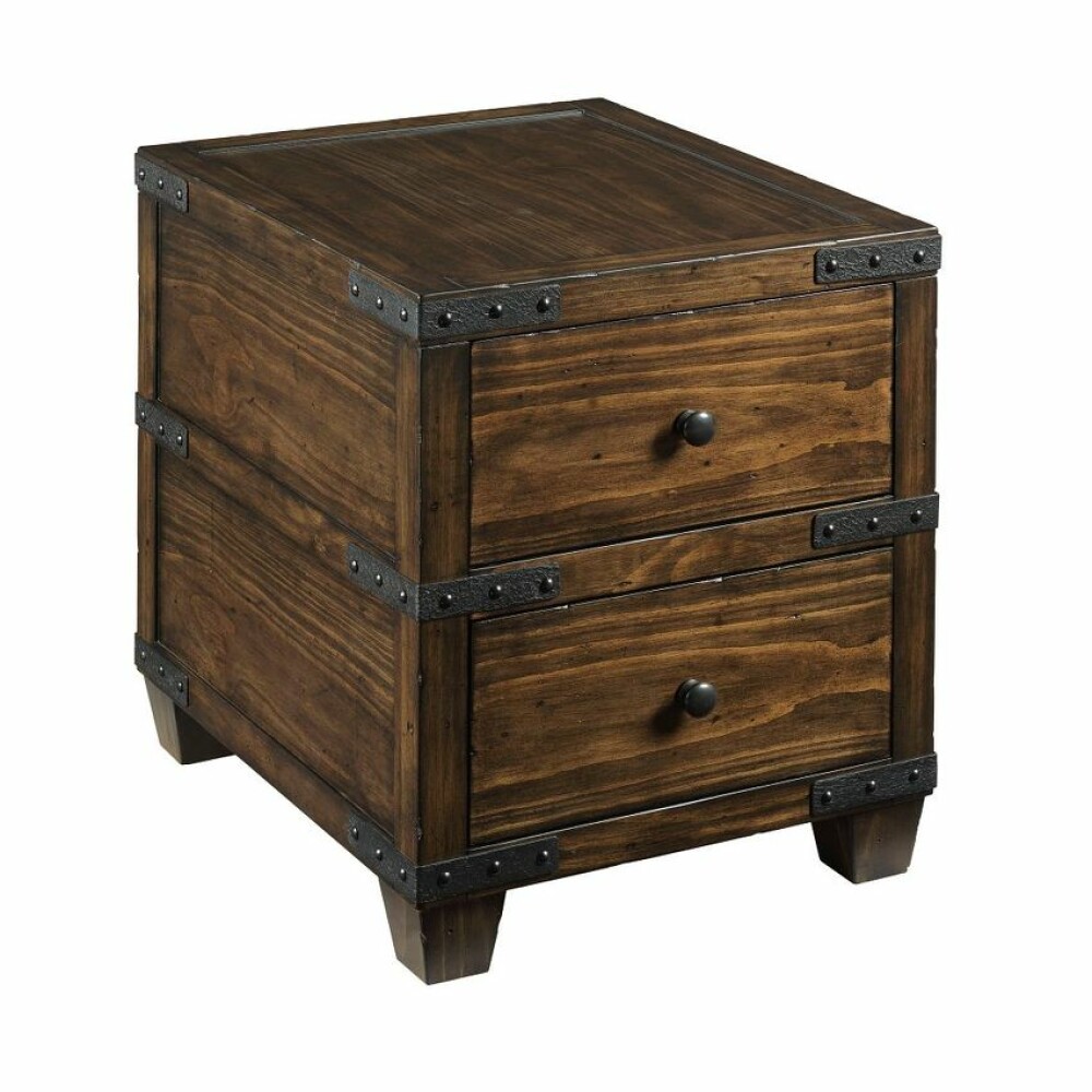 Hidden Treasures Brown Trunk End Table