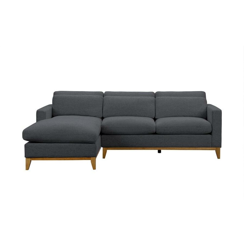 Violetta 2-piece Fabric Sectional, Grey - Image 2