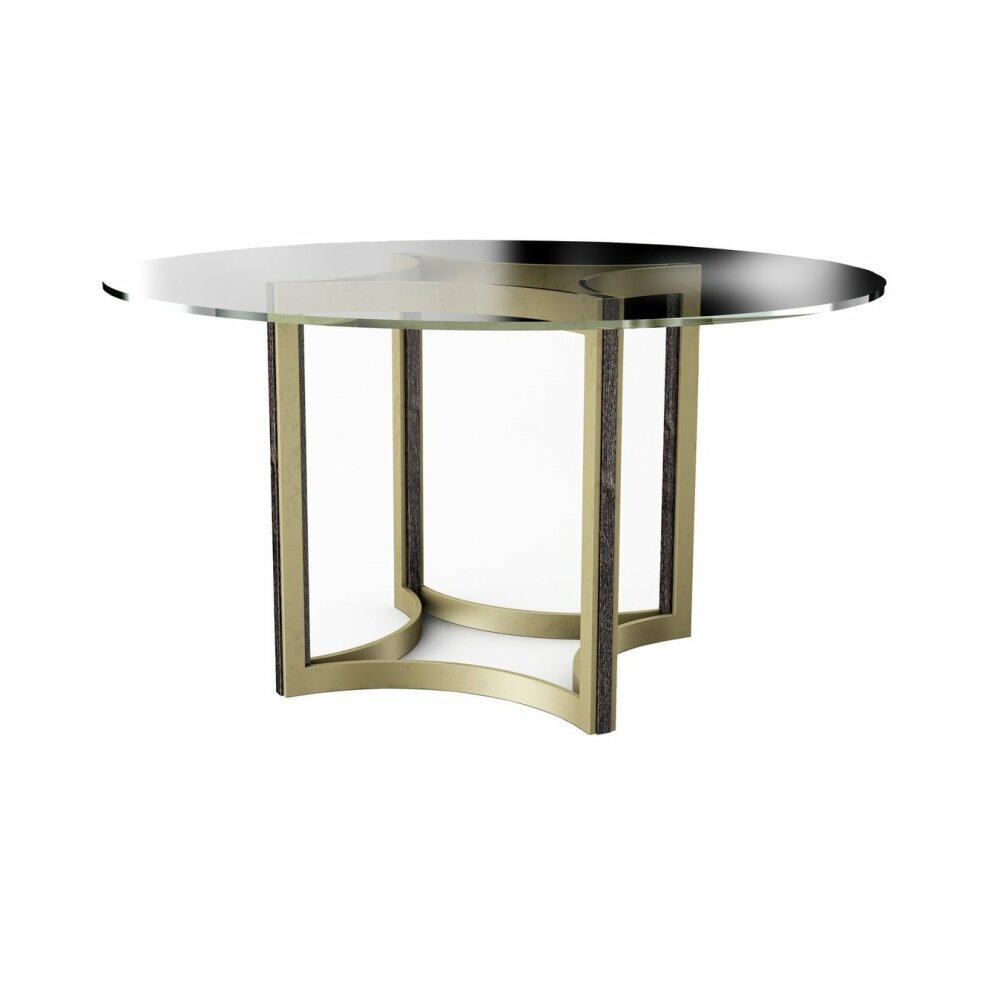 Remix Glass Top Dining Table 48"W