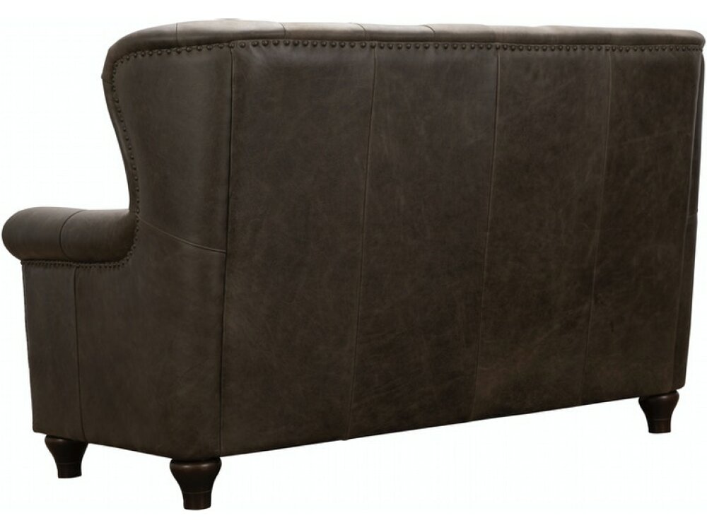 Charlie Tufted Leather Loveseat - Image 3