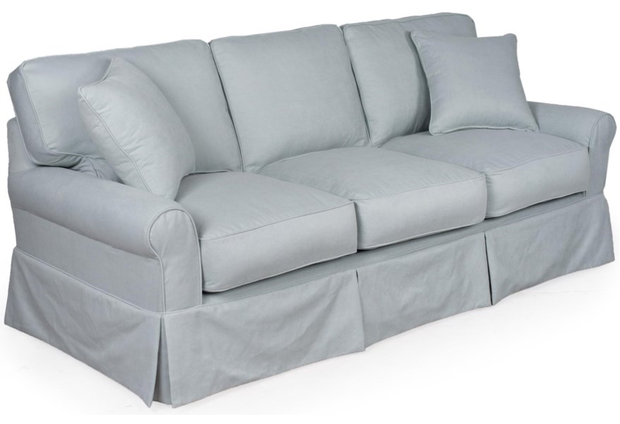1313-20 Slipcover Sofa Sleeper With Foam Mattress - Image 2