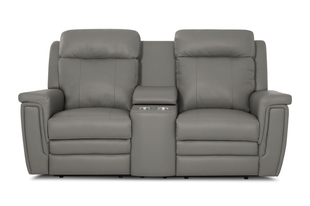 Asher 8 Console Loveseat ReclinerPower w/ Power Headrest &Power Lumbar