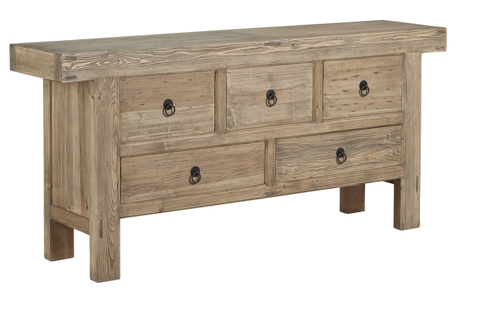 Old Pine Five Drawer Buffet