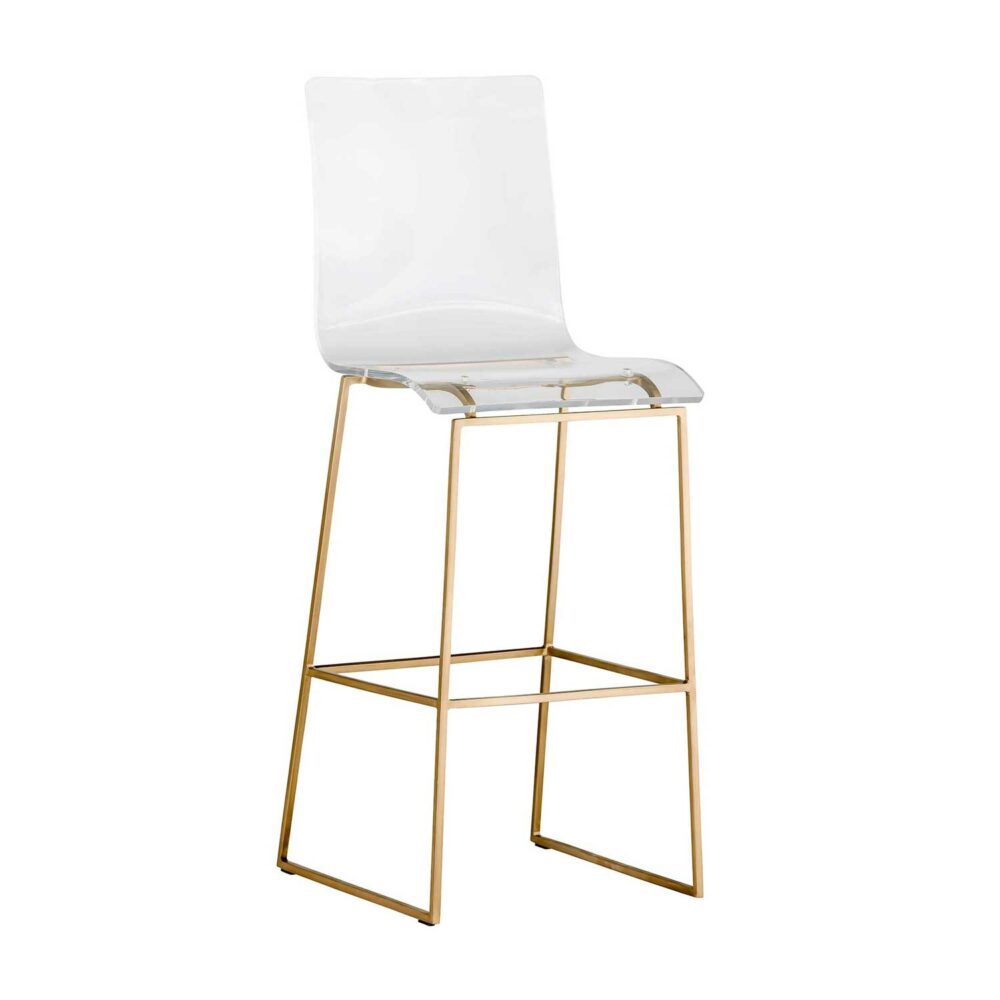 King 30.25" Bar Height Stool - Gold