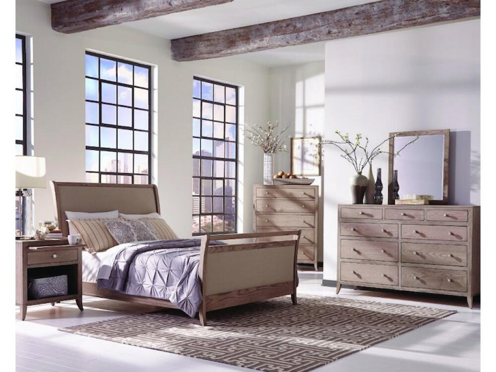 Adrienne Upholstered Bed with High Footboard - Image 2