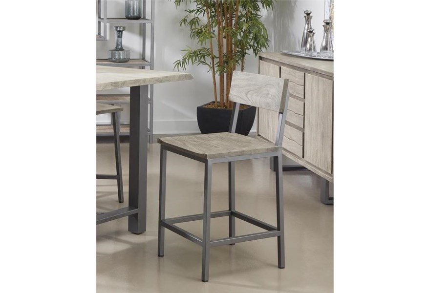 Counter Height Barstool Sandblast Grey - Image 4
