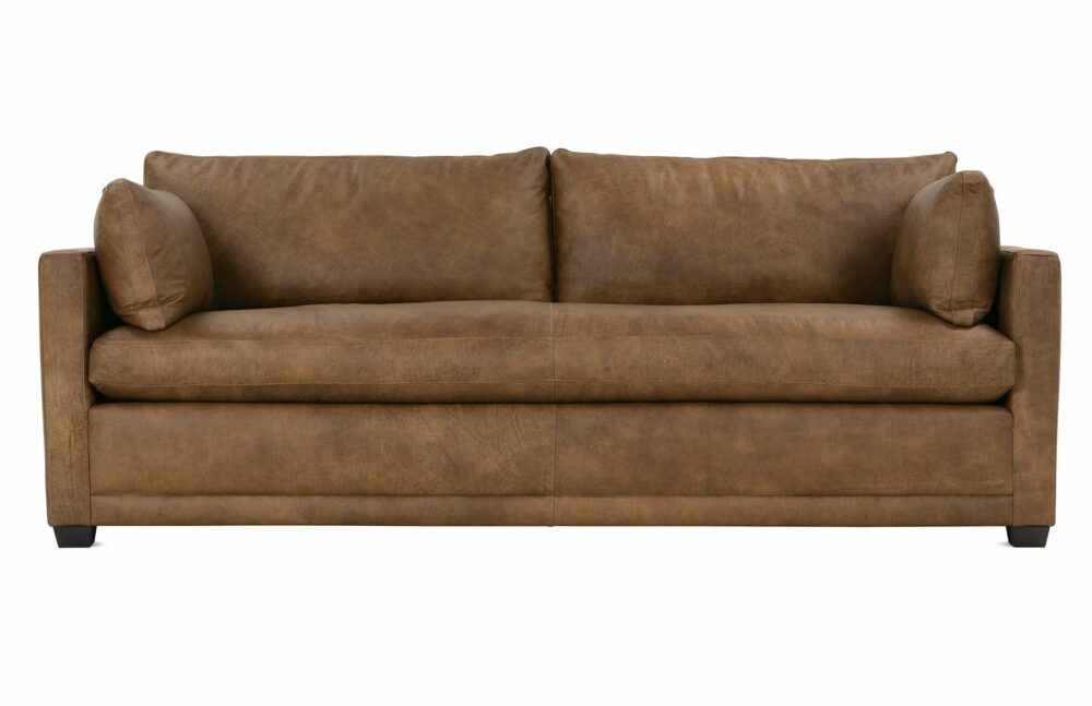 Sylvie 88" Express Cocoa Leather Sofa