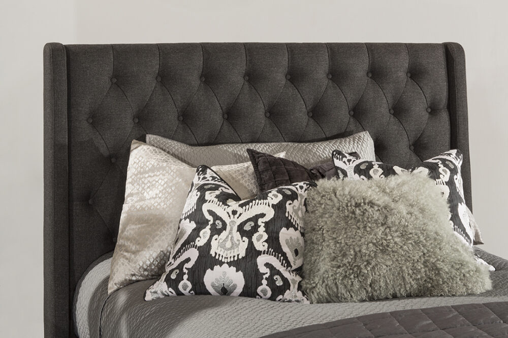 Churchill Queen Headboard  in Onyx Fabric - Image 2