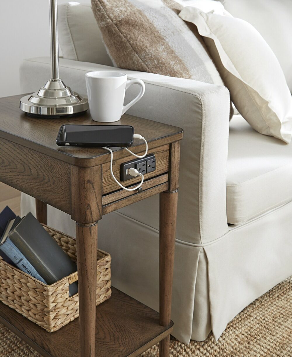 Expressions Charging Chairside Table - Navy - Image 2