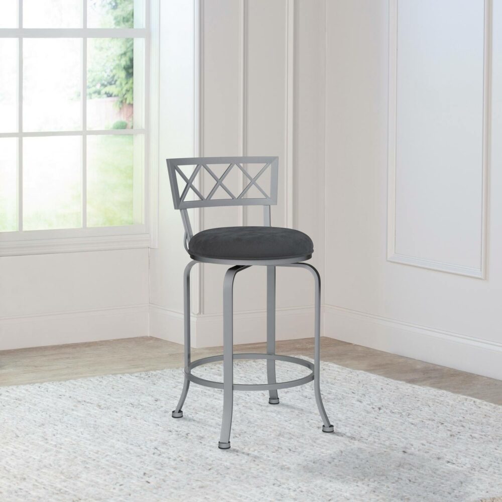 Kenzig Commercial Grade Metal Counter Height Swivel Stool - Image 3