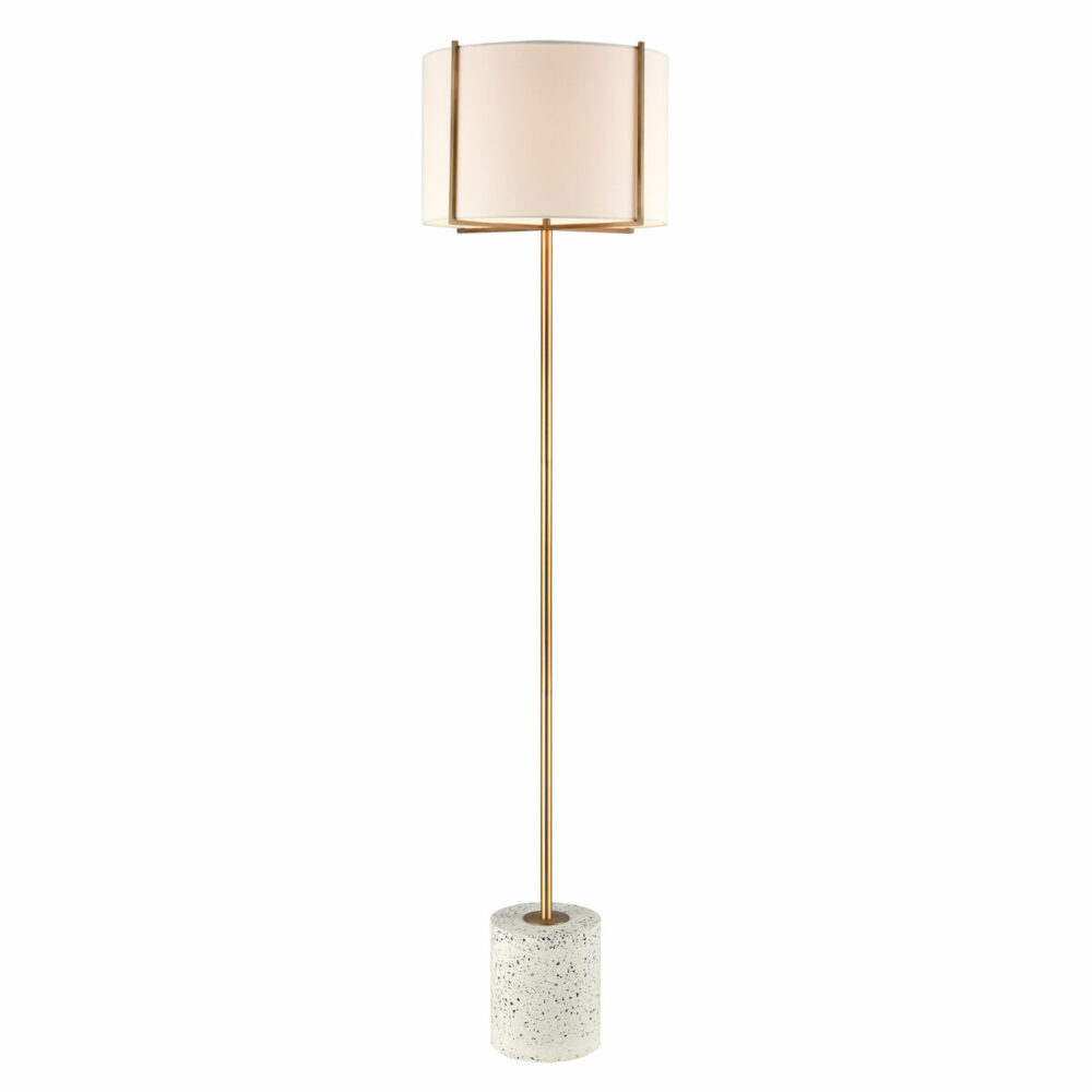 D4550 Trussed White Terazzo Floor Lamp Lighting