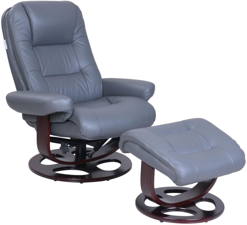 Jacque Pedestal Chairs & Ottomans - Marlene-Gray