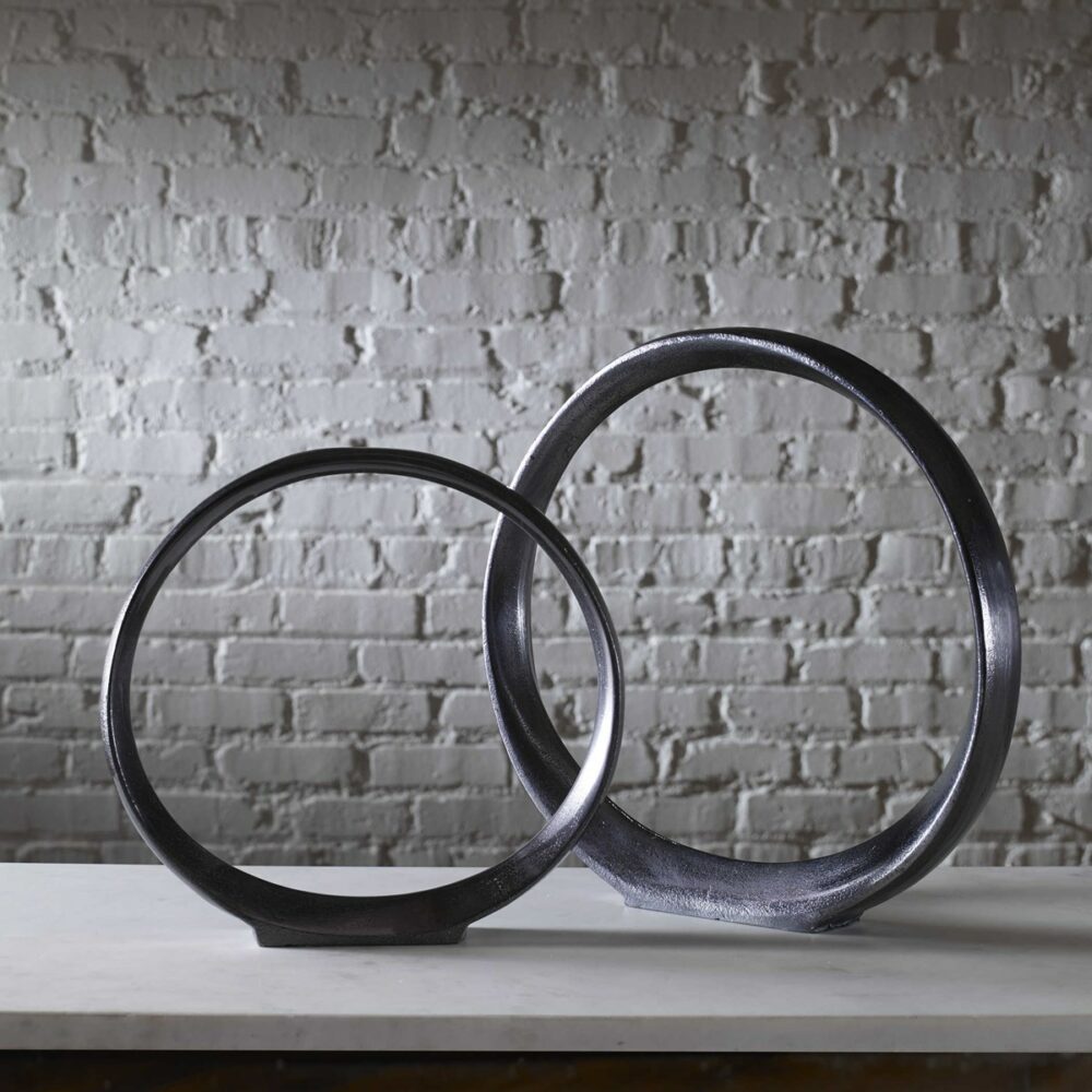 Orbits 14 X 14" Sculptures, Set of 2 - Image 2