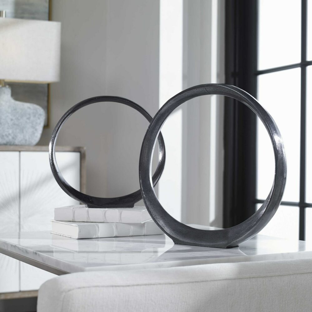 Orbits 14 X 14" Sculptures, Set of 2 - Image 3