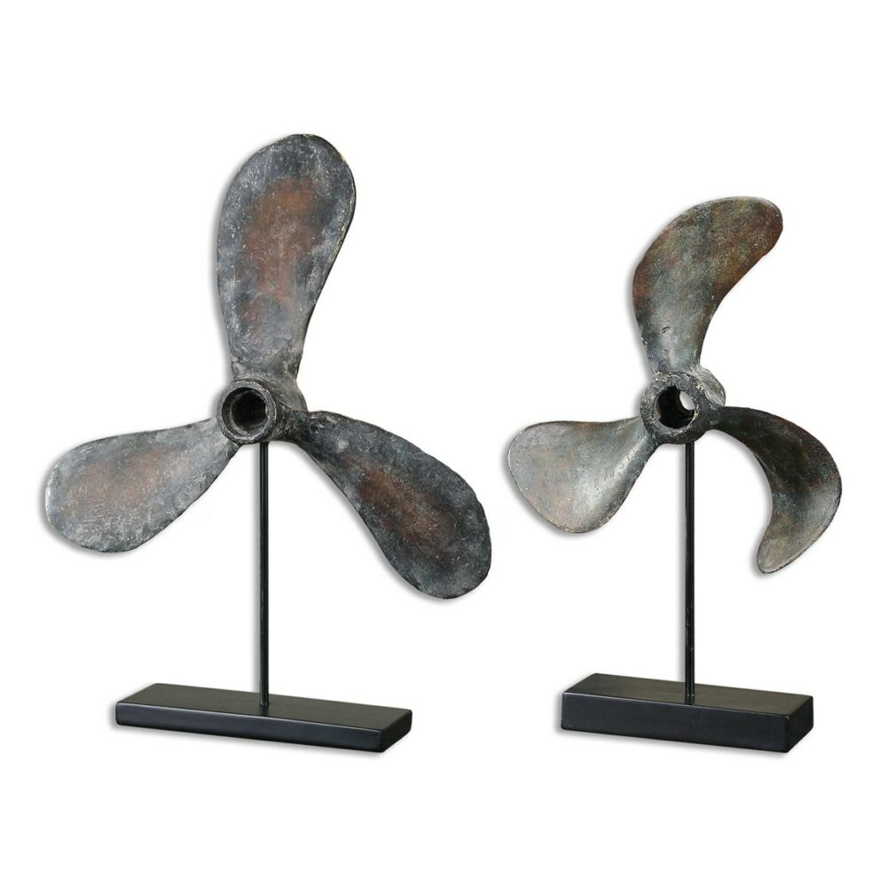 Propeller Sculptures Set of 2