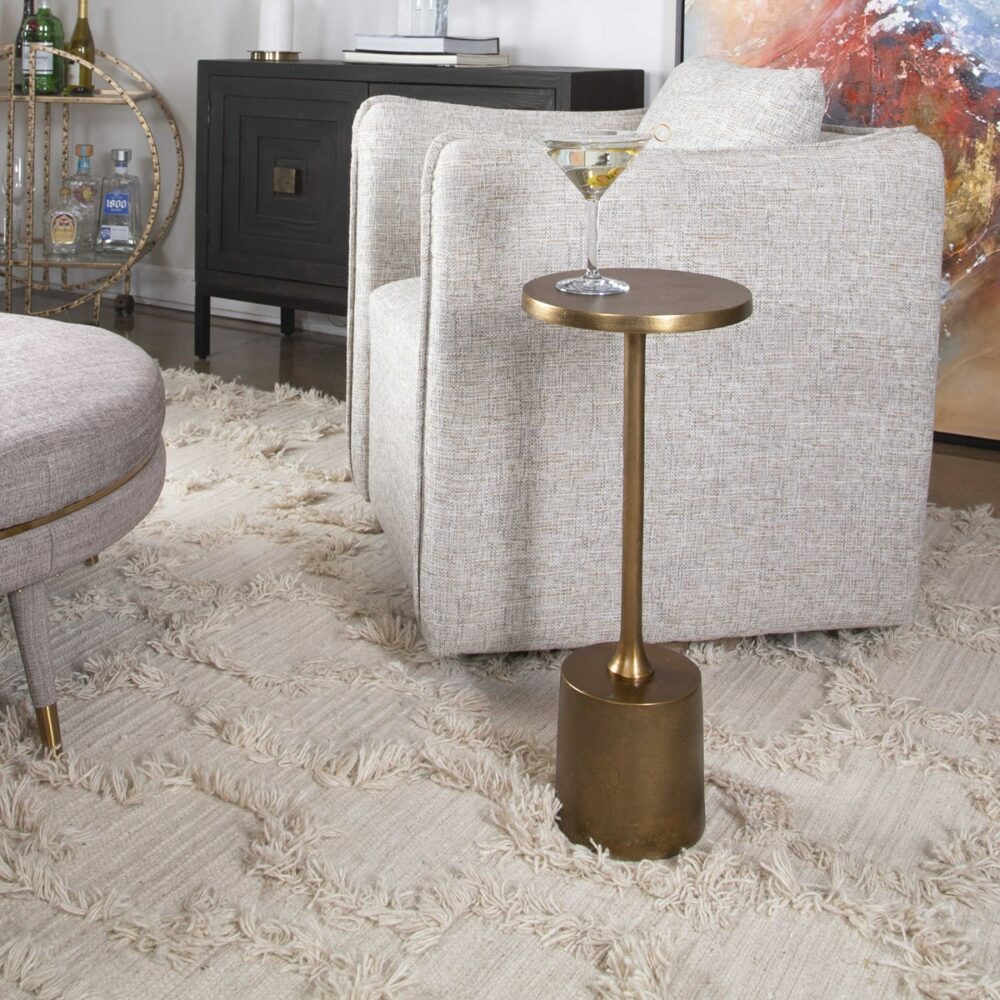 Sanaga Drink Table, Gold - Image 4