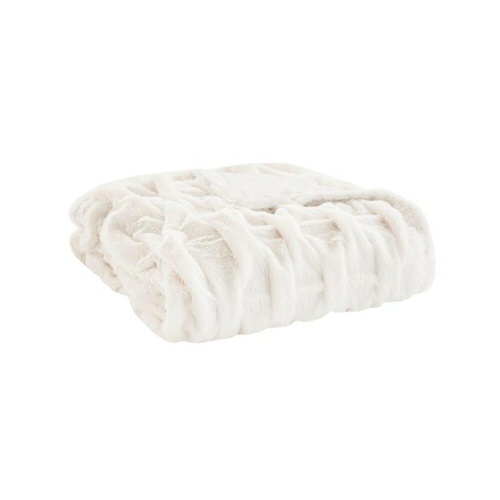 Luxury Ruched Fur Throw