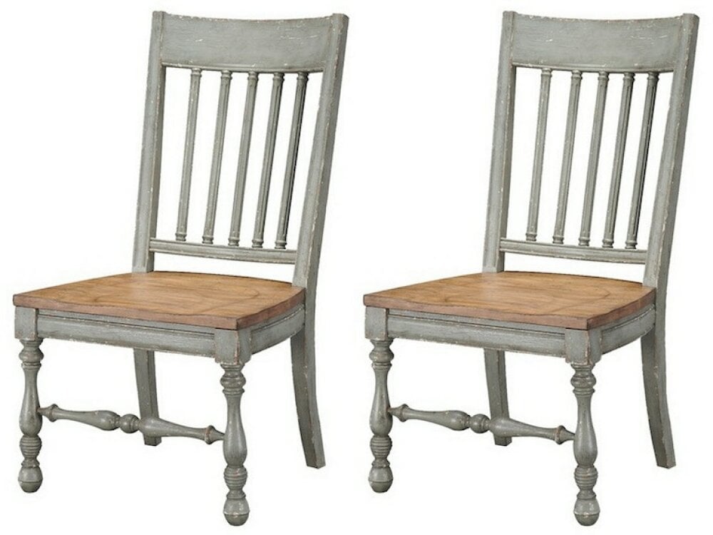 Asher Rustic Latter Back Dining Chairs - Image 2
