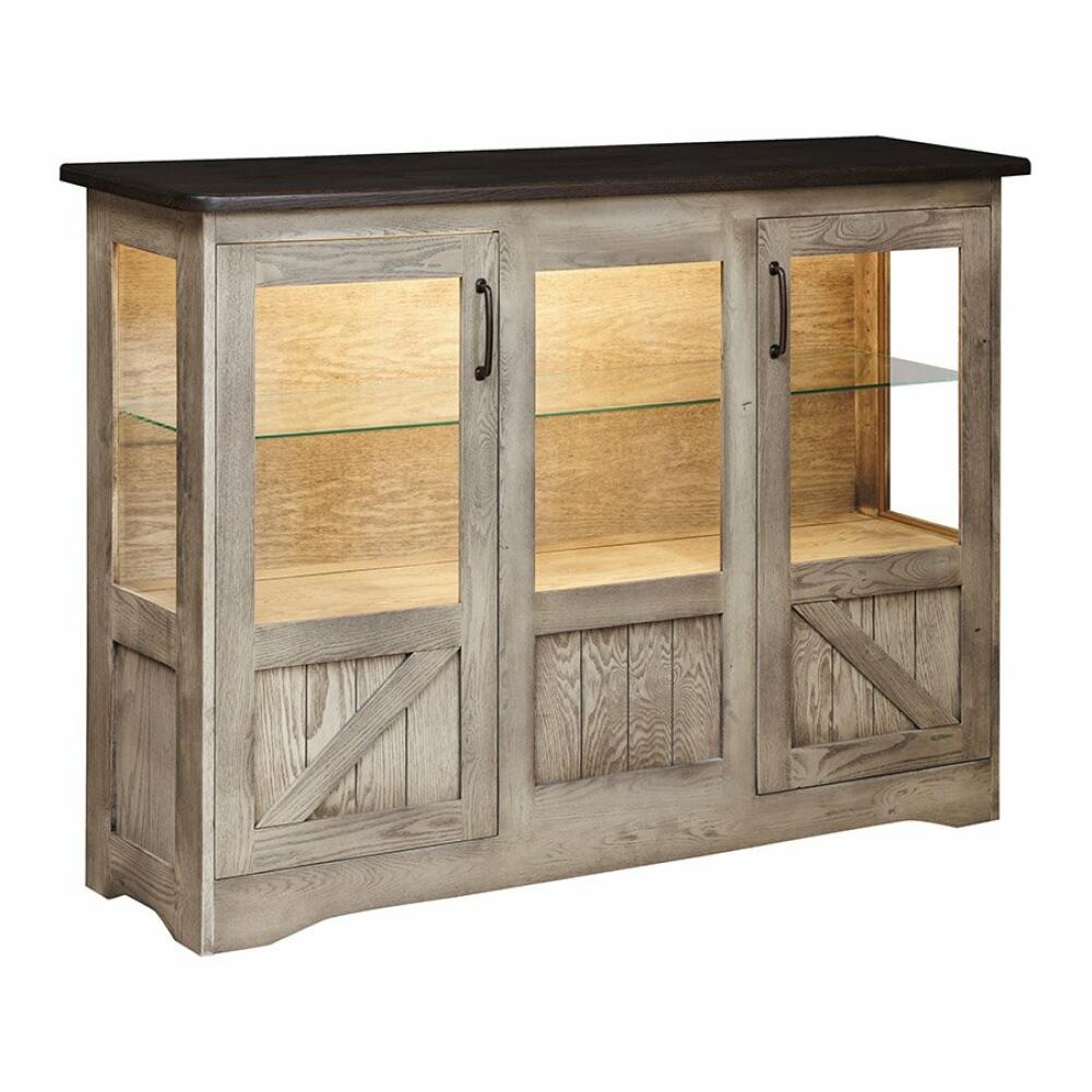 Farmstead Server With Glass Doors And Shelf - Image 2