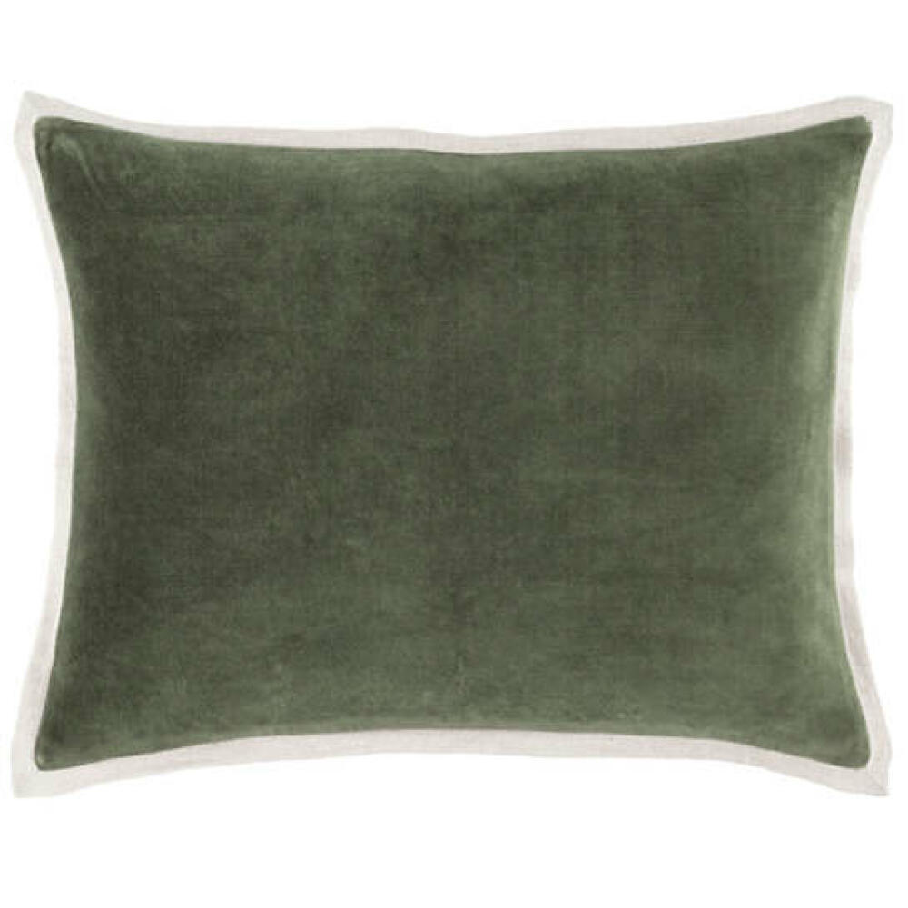 Gehry Velvet/Linen Sage Decorative Pillow - Image 2