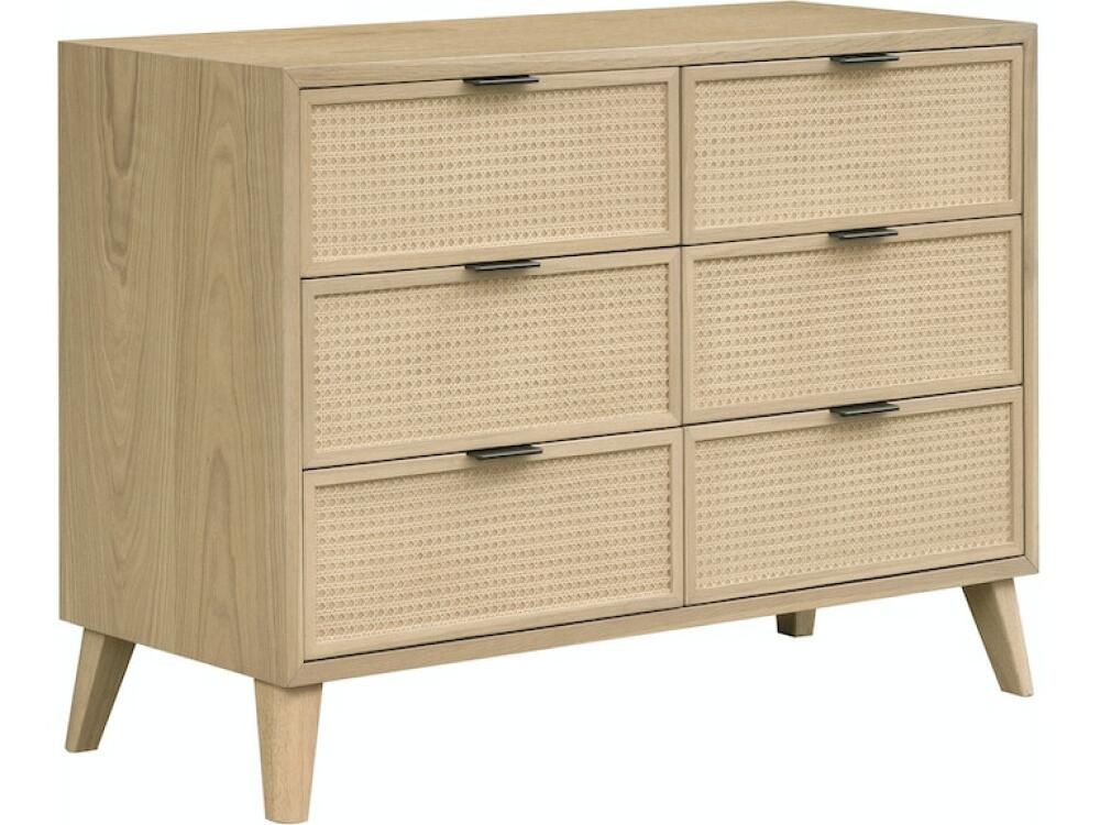 Cane Six Drawer Dresser in Brown DS-D314-002 - Image 3