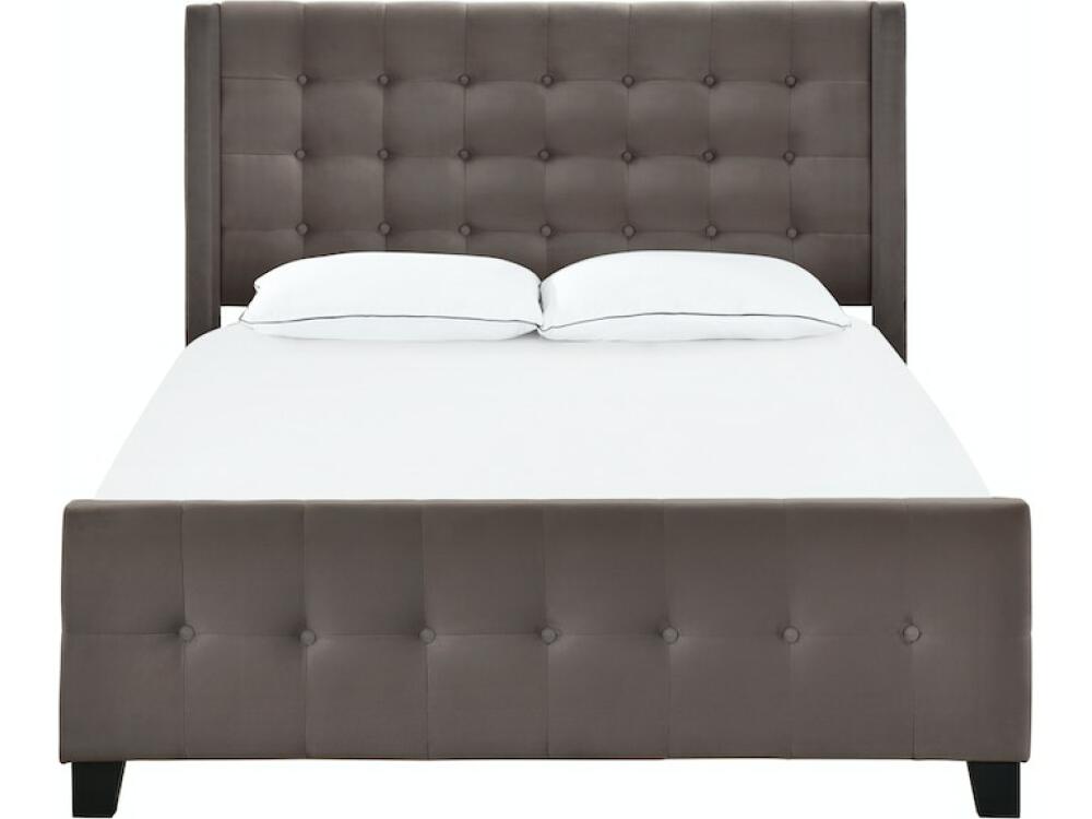 Queen Modern Wing Bed in Mink DS-D399-290-3 - Image 2