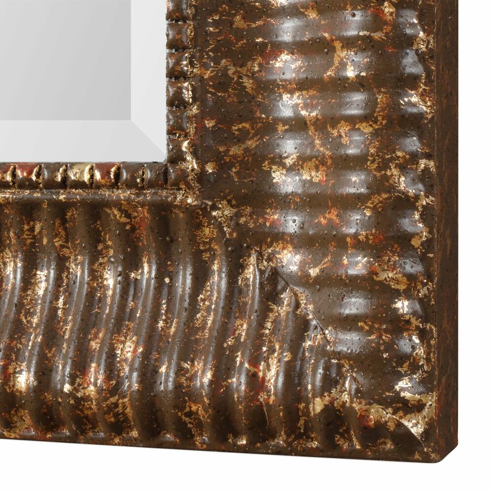 Armadale Oversized Distressed Embossed Frame Wall Mirror - Image 3