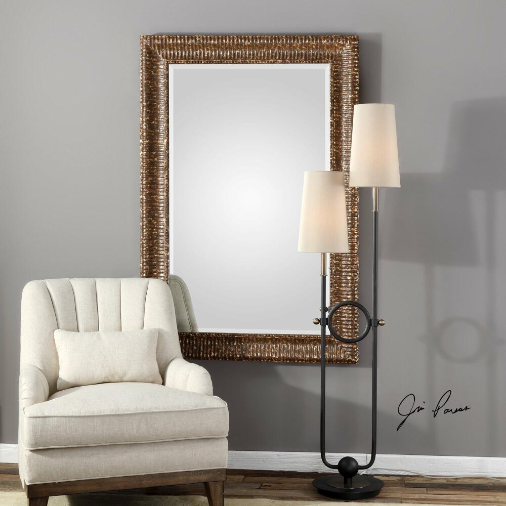 Armadale Oversized Distressed Embossed Frame Wall Mirror - Image 4
