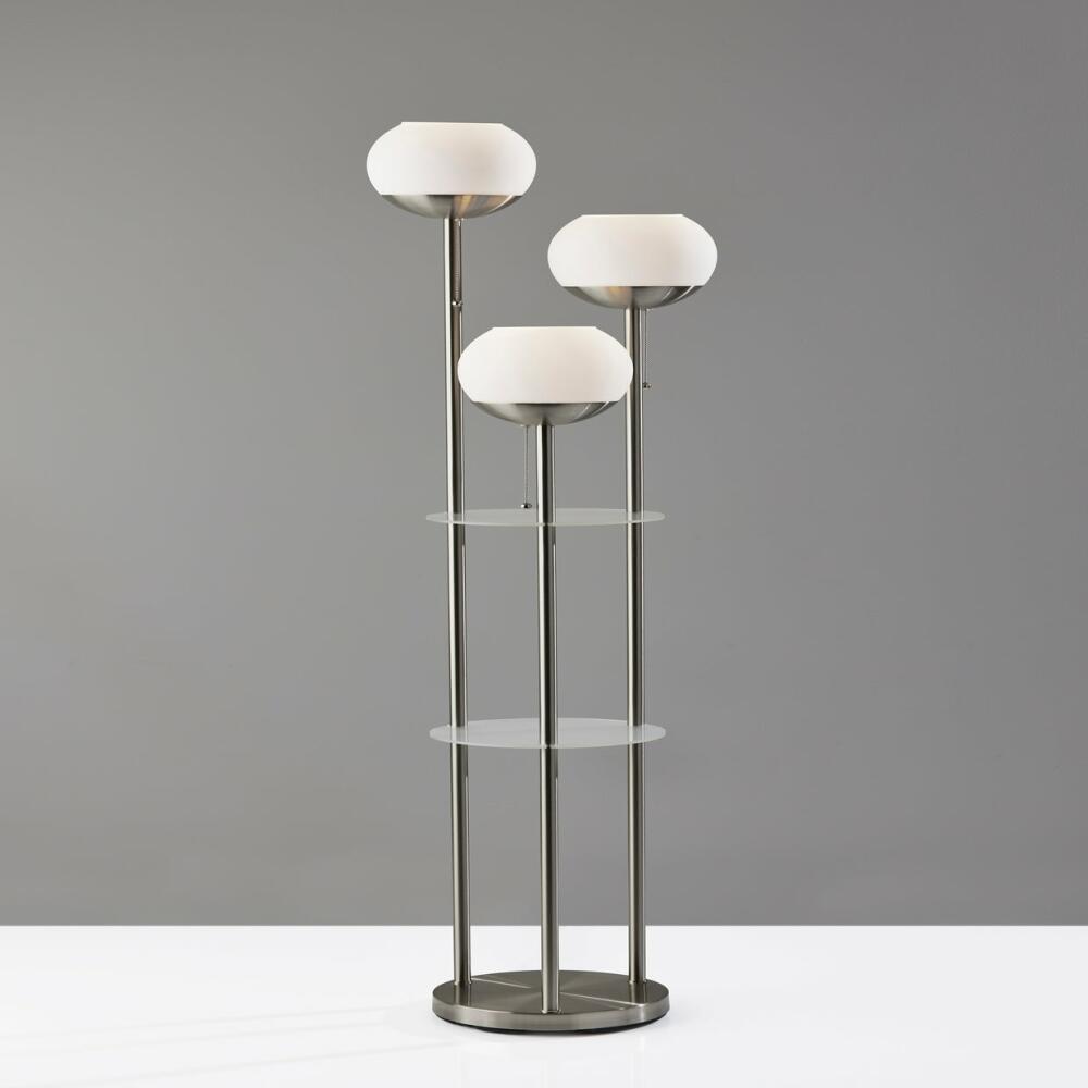 Bianca Shelf Floor Lamp- Steel