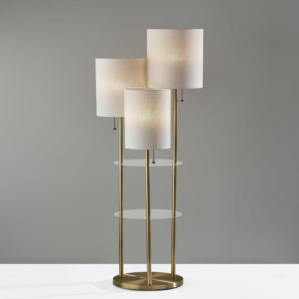 Trio Floor Lamp- Antique Brass - Image 2