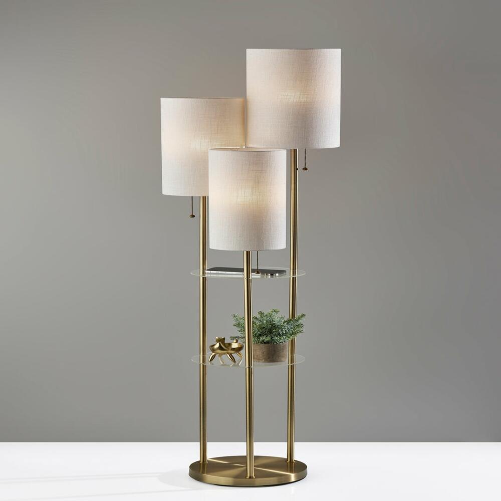Trio Floor Lamp- Antique Brass - Image 3