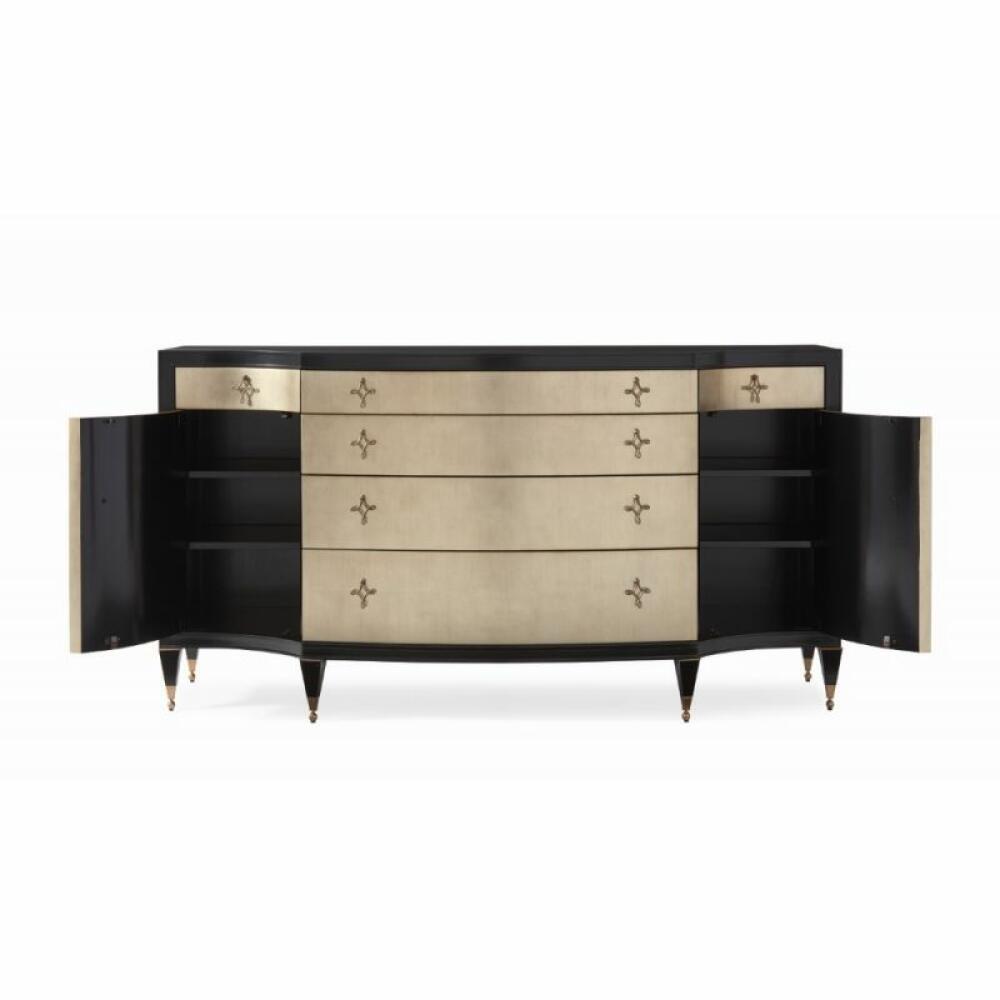Classic Opposites Attract - Black And Gold Sideboard - Image 3