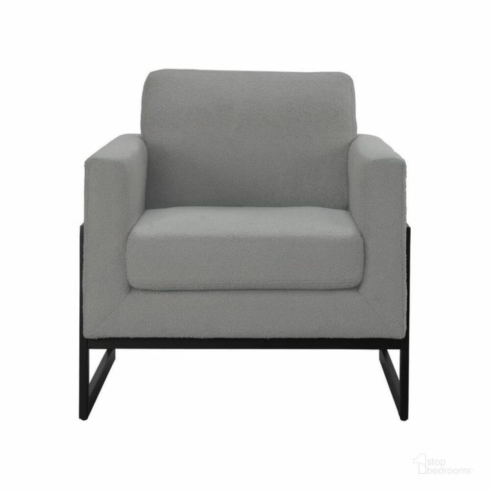 Contemporary Accent Chair In Teddy Grey