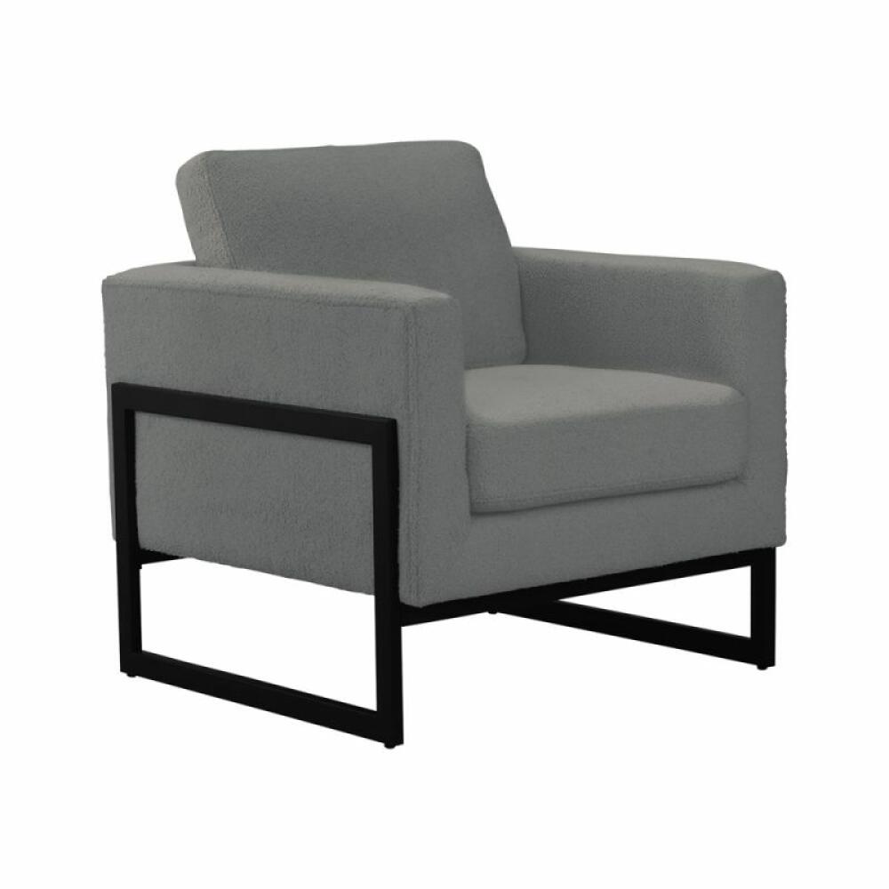 Contemporary Accent Chair In Teddy Grey - Image 2