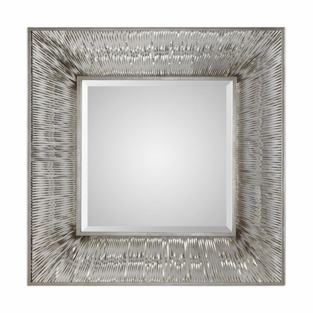 Jacenia Silver Square Mirror