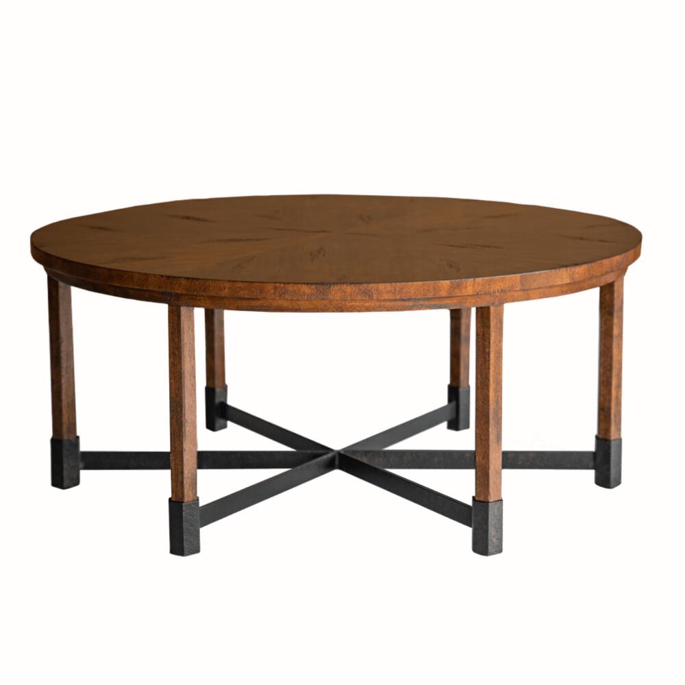 Round Coffee Table With 6 Six Sided Legs