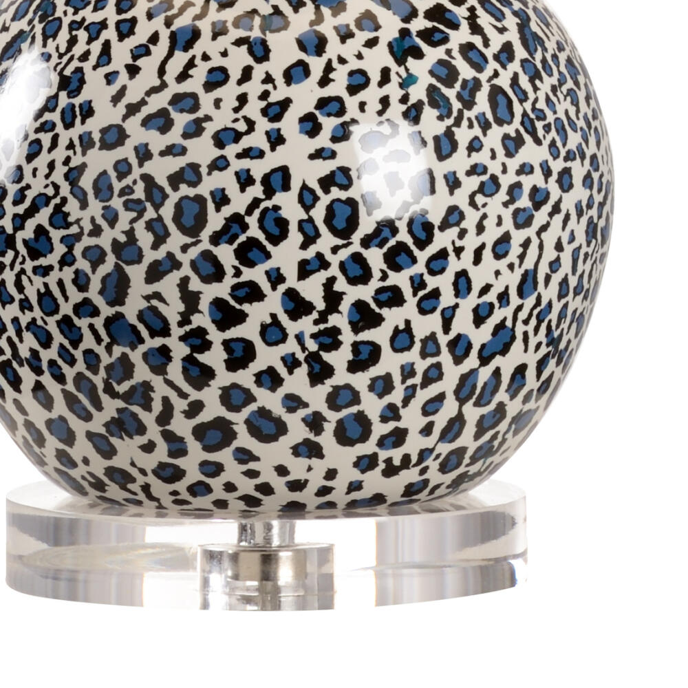 Snow Leopard Lamp Blue - Image 2
