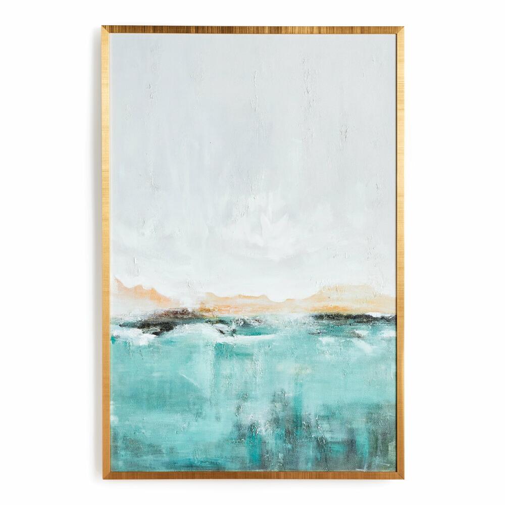 Calm Horizon Hand- Embellished Giclee