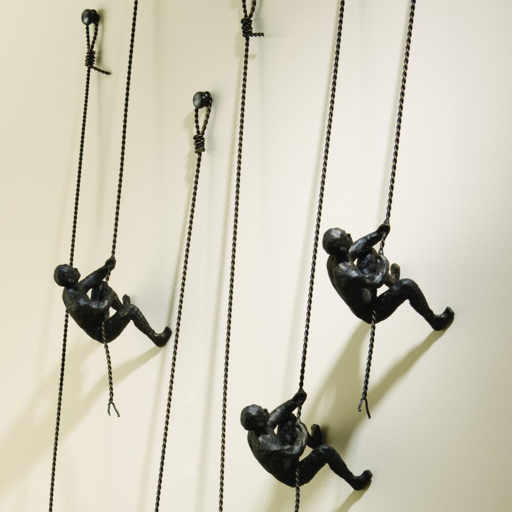 Climbing Man-Wall Mounted-Bronze - Image 2