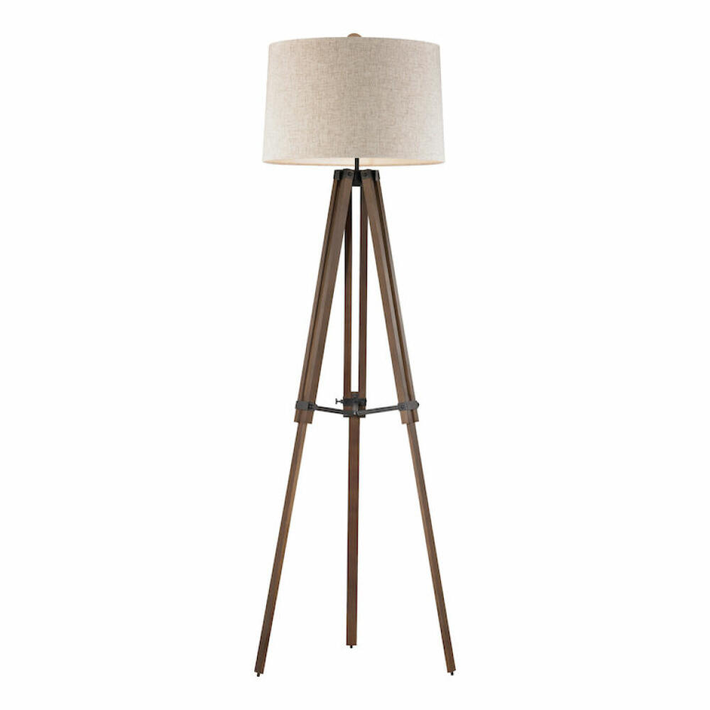 Wooden Brace 62" High 1 Light Table Lamp