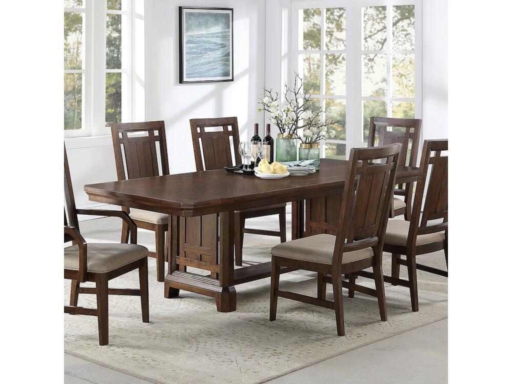 96" Trestle Table With 18" Leaf - Image 3