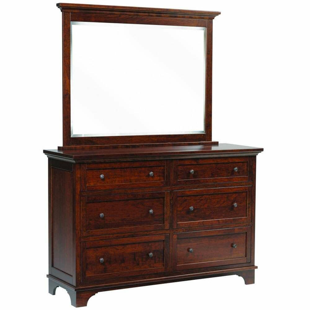 Arlington 6 Drawer Dresser W/ Beveled Mirror