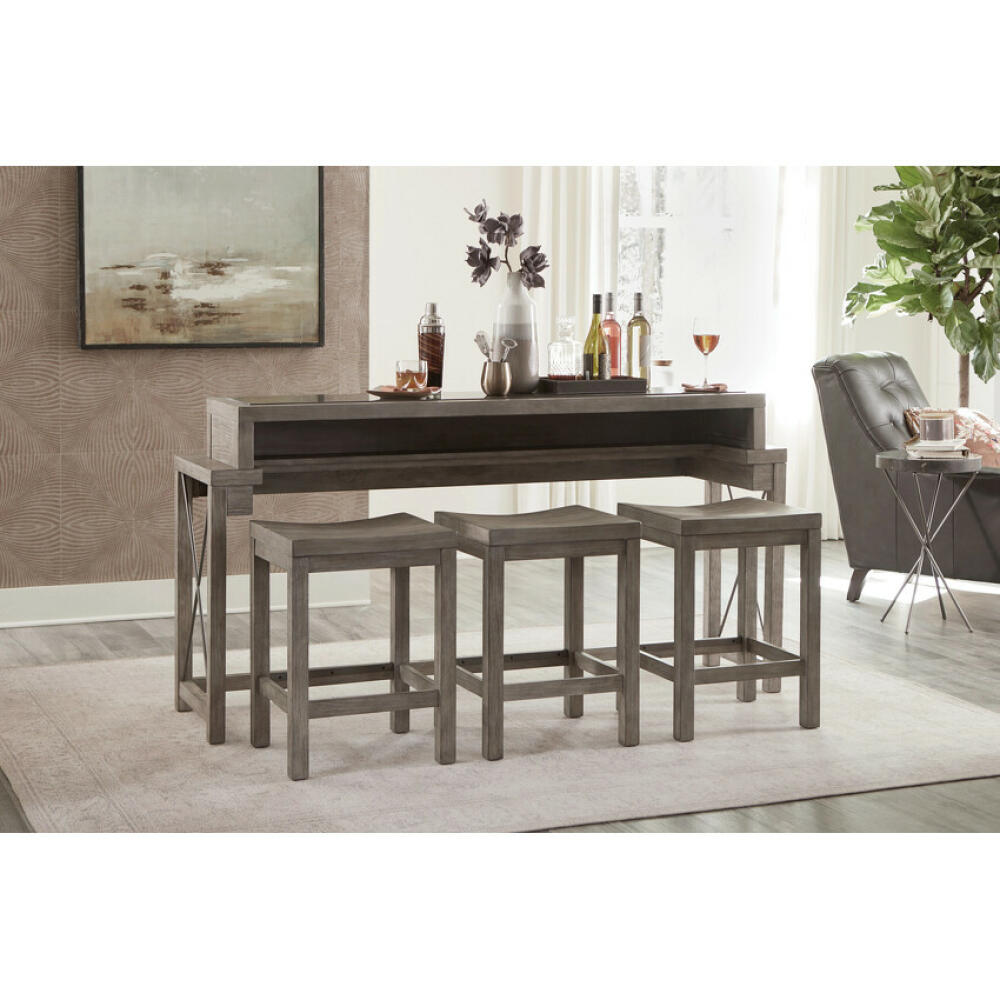 Bar Console With Three Stools 042-587 - Image 2