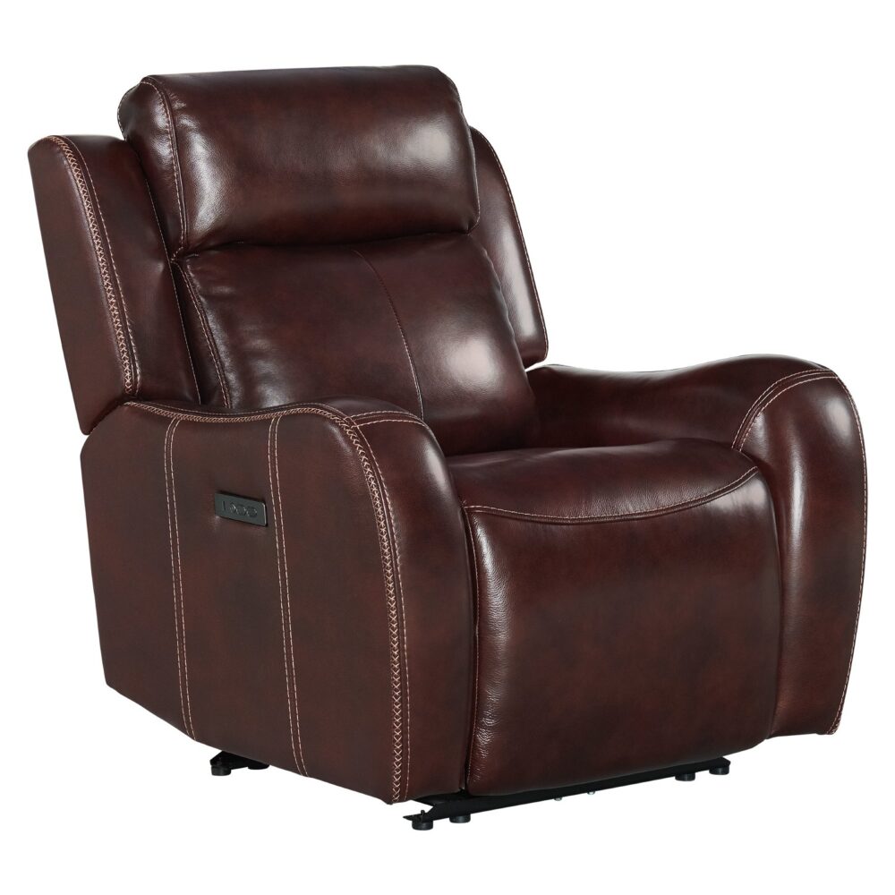 Wainwright Dual-Power Recliner Reddish Brown