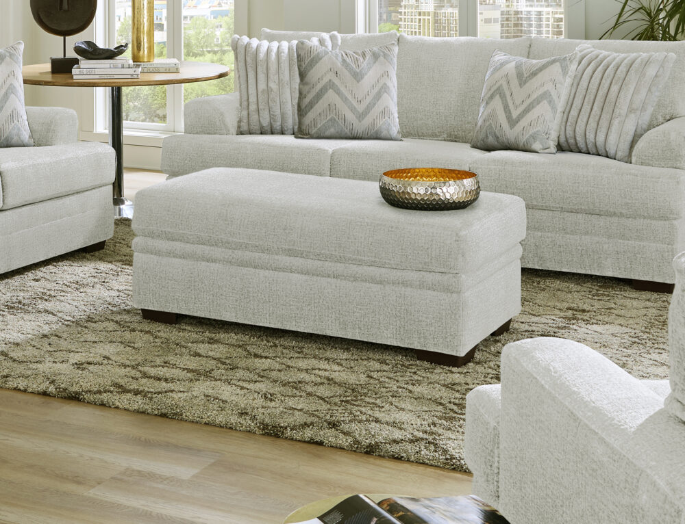 Pippa Light Grey Storage Ottoman - Image 2