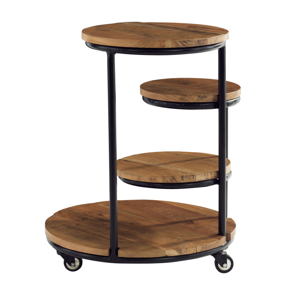 Denman Four Tiered Side Table With Wheels - Image 2